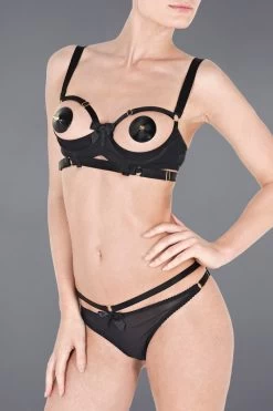 Bordelle Lingerie - Harness Thong G-String - Schwarz -Unterwäsche Rabatt 2 1879 1280x1280