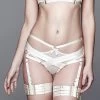 Bordelle Lingerie - Bondage Harness Brief Slip Ouvert - Creme