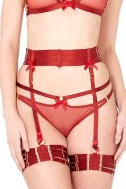 Bordelle Lingerie - Adjustable Strap Suspender - Rot -Unterwäsche Rabatt 3572 0 1280x1280