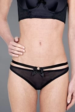 Bordelle Lingerie - Harness Thong G-String - Schwarz