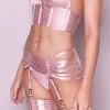 Bordelle Lingerie - Webbed Suspender Strapsgürtel - Rosa