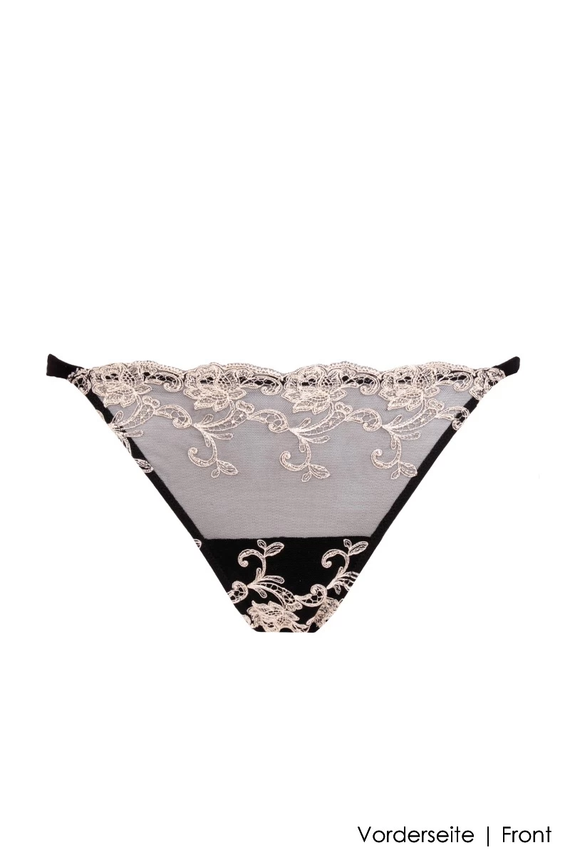 Ambra Lingerie - Platinum String Tanga - Schwarz Seta 1 Ambra Lingerie - Platinum String Tanga - Schwarz Seta