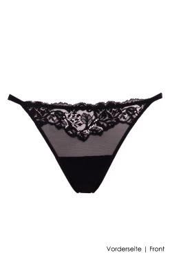 Ambra Lingerie - Douce Dentelle String Tanga - Schwarz