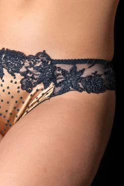 Ambra Lingerie - Jacquard Satin Brasilian Slip - Bronze -Unterwäsche Rabatt AMBRA LINGERIE JACQUARD BRASILIANO 2 1280x1280