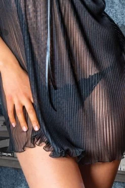 Ambra Lingerie - Jacquard Satin Babydoll - Bronze -Unterwäsche Rabatt AMBRA LINGERIE JACQUARD NEGLIGEE 4 1280x1280