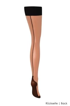 Bluebella - Strapsstrümpfe Mit Naht - Haut Schwarz -Unterwäsche Rabatt BLUEBELLA 41456 BACK SEAM LEG PLAIN TOP STOCKINGS BLACK 2 1280x1280