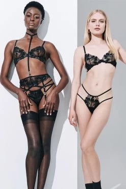 Bluebella - Colette Body Harness - Schwarz -Unterwäsche Rabatt BLUEBELLA COLETTE SUSPENDER HARNESS BLACK 4 1280x1280