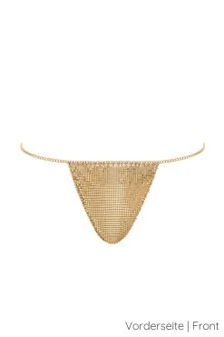 Bluebella - Cyla Soft Metallic Lingerie Set - Gold 27 Bluebella - Cyla Soft Metallic Lingerie Set - Gold -Unterwäsche Rabatt BLUEBELLA CYLA CHAINMAIL THONG GOLD 4 1280x1280