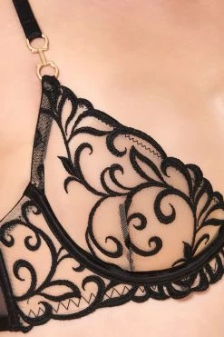 Bluebella - Harriet Bügel BH - Schwarz -Unterwäsche Rabatt BLUEBELLA HARRIET BH BLACK SHEER 1 1280x1280