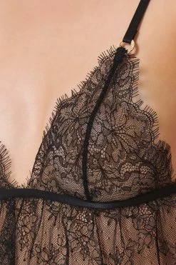 Bluebella - Peony Cami Und Shorts Set - Schwarz -Unterwäsche Rabatt BLUEBELLA PEONY CAMI AND SHORT SET BLACK 5 1280x1280