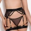 Bordelle Lingerie - Dia Suspender Strapsgürtel - Schwarz