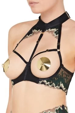 Bordelle Lingerie - Gold Plated O Ring Nipplets - 24K Gold -Unterwäsche Rabatt BORDELLE LINGERIE O GOLD NIPPLETS 4 1280x1280