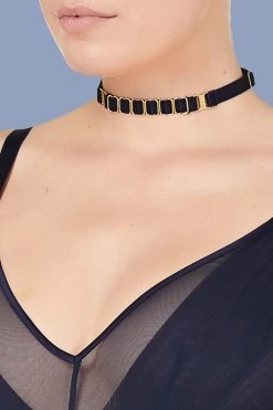 Bordelle Lingerie - Rey Strap Collar - Navy Blue -Unterwäsche Rabatt BORDELLE LINGERIE REY STRAP COLLAR BLUE 4 1280x1280