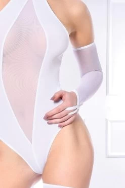 Patrice Catanzaro - Mesh Armstulpen Set - Weiss -Unterwäsche Rabatt CATANZARO MITAINES RESILLE BLANCHE 3 1280x1280