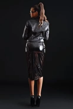 Maison Catanzaro - Ornella Vinyl Rock - Schwarz -Unterwäsche Rabatt CATANZARO ORNELLA JUPE VINYLE 10 1280x1280