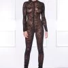 Maison Catanzaro - Sweety Maori Tattoo Catsuit - Schwarz