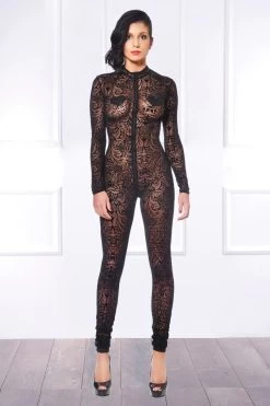 Maison Catanzaro - Sweety Maori Tattoo Catsuit - Schwarz