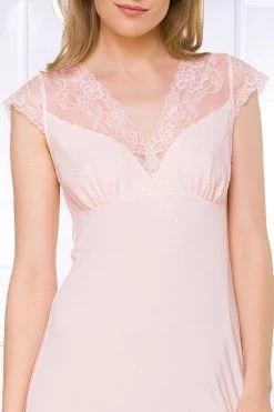 Coemi - Aurora Micromodal Nachthemd - Rosa 9 Coemi - Aurora Micromodal Nachthemd - Rosa -Unterwäsche Rabatt COEMI AURORA LONG NIGHTDRESS SHORT DRESSES SWEET ROSE 1 1280x1280