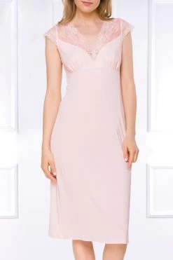 Coemi - Aurora Micromodal Nachthemd - Rosa 11 Coemi - Aurora Micromodal Nachthemd - Rosa -Unterwäsche Rabatt COEMI AURORA LONG NIGHTDRESS SHORT DRESSES SWEET ROSE 2 1280x1280