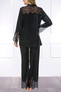 Coemi - Ayana Satin Schlafanzug - Schwarz -Unterwäsche Rabatt COEMI AYANA PYJAMA BLACK 2 1280x1280