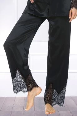 Coemi - Ayana Satin Schlafanzug - Schwarz -Unterwäsche Rabatt COEMI AYANA PYJAMA BLACK 4 1280x1280