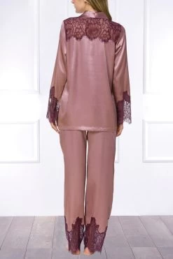 Coemi - Ayana Satin Pyjama Set - Puder -Unterwäsche Rabatt COEMI AYANA PYJAMA DUSTY PINK WINE 2 1280x1280