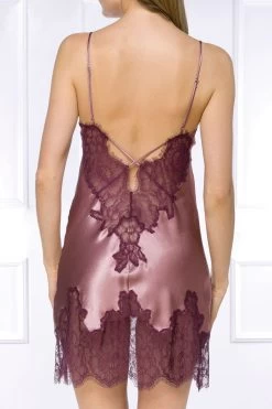 Coemi - Ayana Satin Slip Dress - Puder -Unterwäsche Rabatt COEMI AYANA SHORT NEGLIGEE DUSTY PINK WINE 2 1280x1280