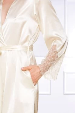 Coemi - Federica Satin Kimono - Champagner -Unterwäsche Rabatt COEMI FEDERICA KIMONO CREAM 2 1280x1280