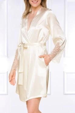 Coemi - Federica Satin Kimono - Champagner