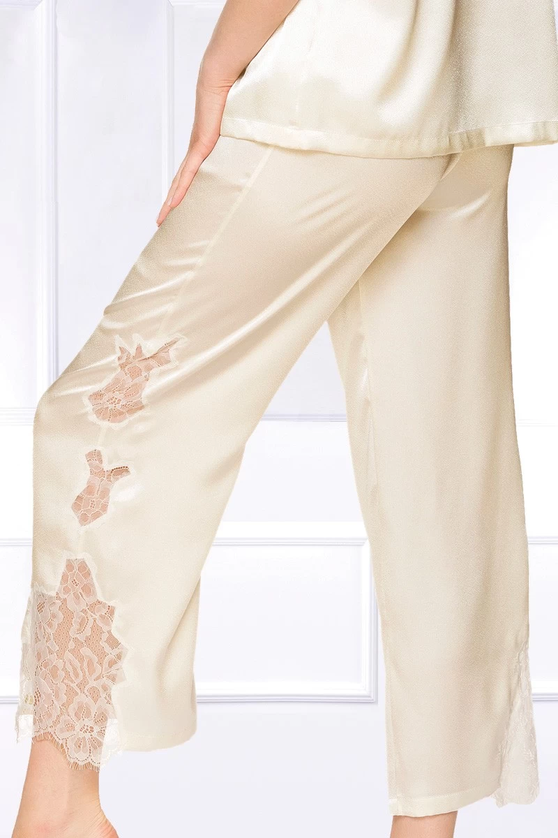 Coemi - Federica Satin Pyjama Set - Champagner 8 Coemi - Federica Satin Pyjama Set - Champagner – Bild 8