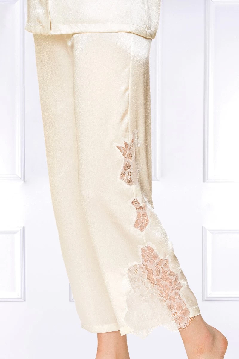 Coemi - Federica Satin Pyjama Set - Champagner 9 Coemi - Federica Satin Pyjama Set - Champagner – Bild 9