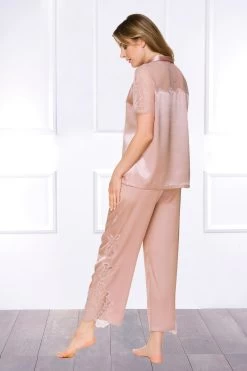 Coemi - Federica Satin Pyjama Set - Puder -Unterwäsche Rabatt COEMI FEDERICA PYJAMA PEONY 11 1280x1280