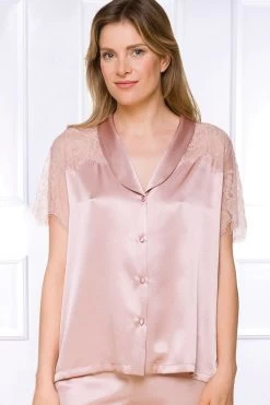 Coemi - Federica Satin Pyjama Set - Puder -Unterwäsche Rabatt COEMI FEDERICA PYJAMA PEONY 3 1280x1280