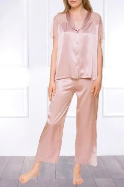 Coemi - Federica Satin Pyjama Set - Puder -Unterwäsche Rabatt COEMI FEDERICA PYJAMA PEONY 5 1280x1280