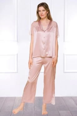 Coemi - Federica Satin Pyjama Set - Puder -Unterwäsche Rabatt COEMI FEDERICA PYJAMA PEONY 6 1280x1280
