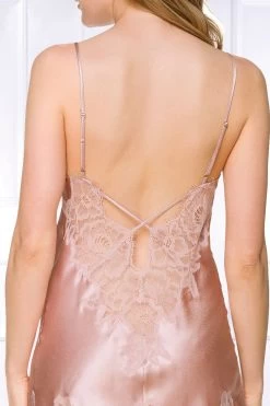 Coemi - Federica Satin Negligé - Puder -Unterwäsche Rabatt COEMI FEDERICA SHORT NIGHTDRESS PEONY 6 1280x1280