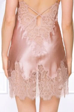 Coemi - Federica Satin Negligé - Puder -Unterwäsche Rabatt COEMI FEDERICA SHORT NIGHTDRESS PEONY 7 1280x1280