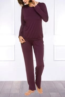 Coemi - Harlow Pyjama Set - Damson/Schwarz -Unterwäsche Rabatt COEMI HARLOW PYJAMA DAMSON BLACK 4 1280x1280
