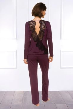 Coemi - Harlow Pyjama Set - Damson/Schwarz -Unterwäsche Rabatt COEMI HARLOW PYJAMA DAMSON BLACK 9 1280x1280