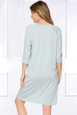 Coemi - Irma Micromodal Nachthemd - Hellblau -Unterwäsche Rabatt COEMI IRMA NIGHTDRESS LONG SLEEVES 222C801 CELESTE 7 1280x1280