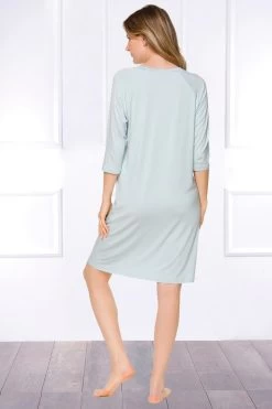 Coemi - Irma Micromodal Nachthemd - Hellblau -Unterwäsche Rabatt COEMI IRMA NIGHTDRESS LONG SLEEVES 222C801 CELESTE 8 1280x1280