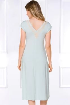 Coemi - Irma Micromodal Nachthemd - Hellblau (lang) -Unterwäsche Rabatt COEMI IRMA NIGHTDRESS MID LENGHT CELESTE 8 1280x1280