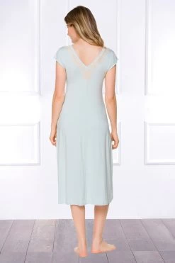 Coemi - Irma Micromodal Nachthemd - Hellblau (lang) -Unterwäsche Rabatt COEMI IRMA NIGHTDRESS MID LENGHT CELESTE 9 1280x1280