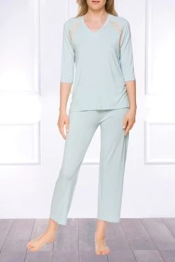 Coemi - Irma Micromodal Pyjama Set - Hellblau -Unterwäsche Rabatt COEMI IRMA PYJAMA CELESTE 4 1280x1280