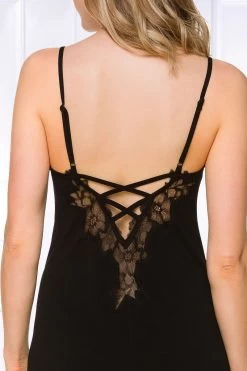 Coemi - Janel Mikromodal Negligee - Schwarz -Unterwäsche Rabatt COEMI JANEL SHORT NIGHTDRESS 222C901 BLACK 6 1280x1280