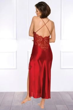 Coemi - Kristina Nachthemd (lang) - Rot -Unterwäsche Rabatt COEMI KRISTINA LONG DRESS CURRANT 8 1280x1280