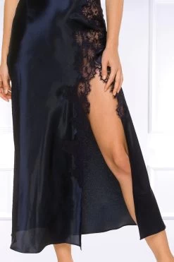 Coemi - Kristina Nachthemd (lang) - Dark Navy -Unterwäsche Rabatt COEMI KRISTINA LONG NIGHTDRESS DARK NAVY 2 1280x1280