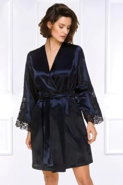 Coemi - Kristina Satin Kimono - Dark Navy -Unterwäsche Rabatt COEMI KRISTINA ROBE DARK NAVY 3 1280x1280