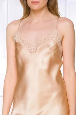 Coemi - Saia Satin Negligé - Aprikose -Unterwäsche Rabatt COEMI SAIA SHORT NIGHTDRESS BARE 1 1280x1280