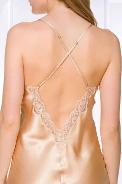 Coemi - Saia Satin Negligé - Aprikose -Unterwäsche Rabatt COEMI SAIA SHORT NIGHTDRESS BARE 6 1280x1280